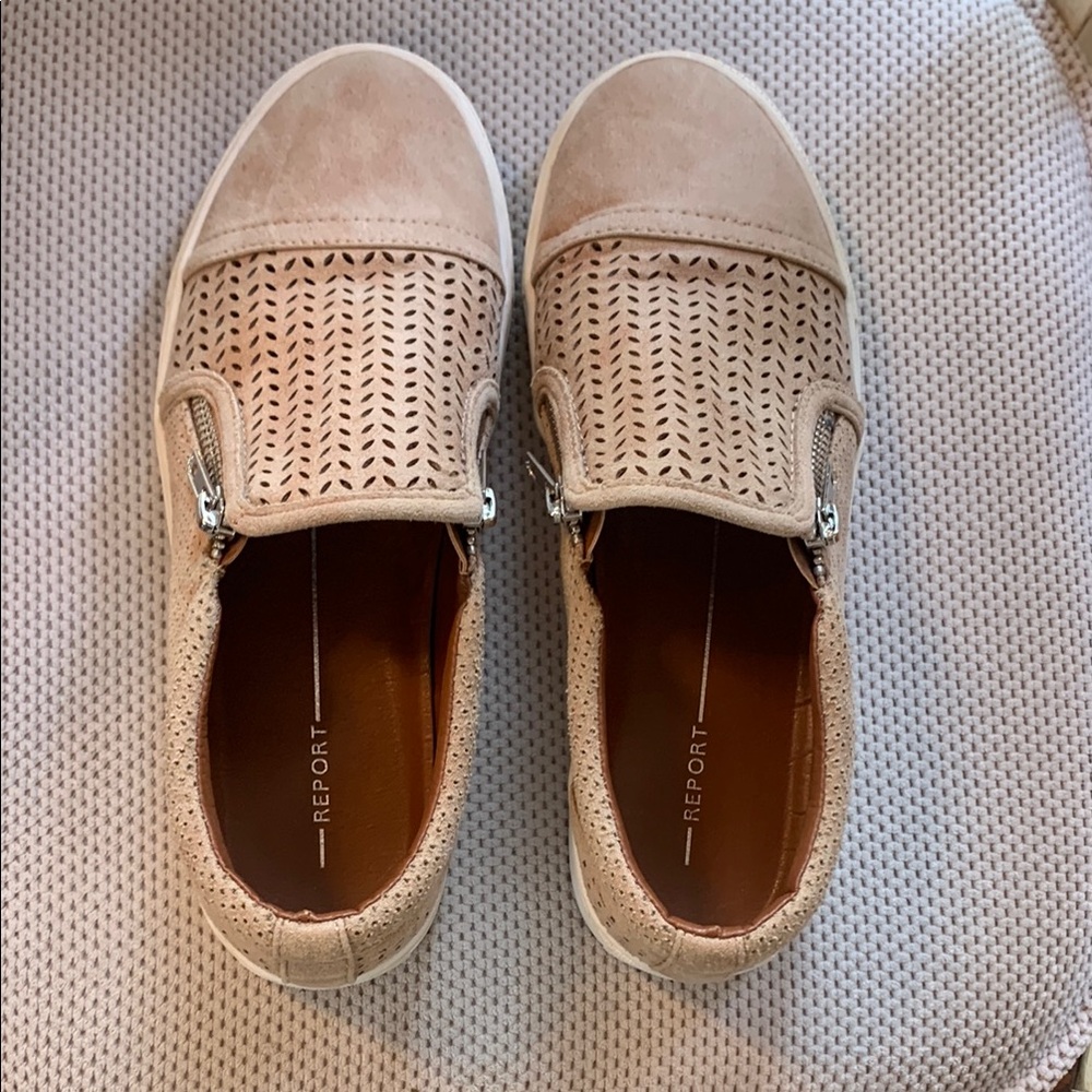 Report Beige Slip-On Sneakers